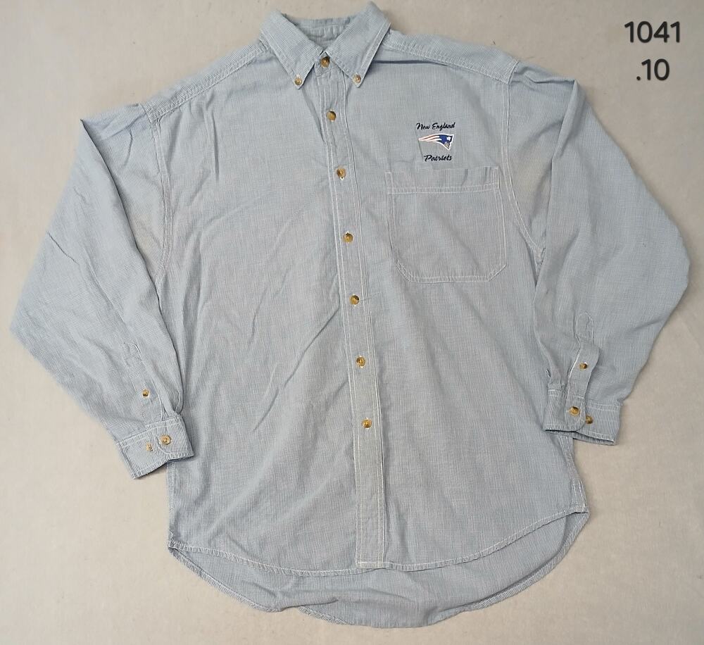 Lee Sport (Medium) Vintage Plaid NFL Patriots Dress Shirt